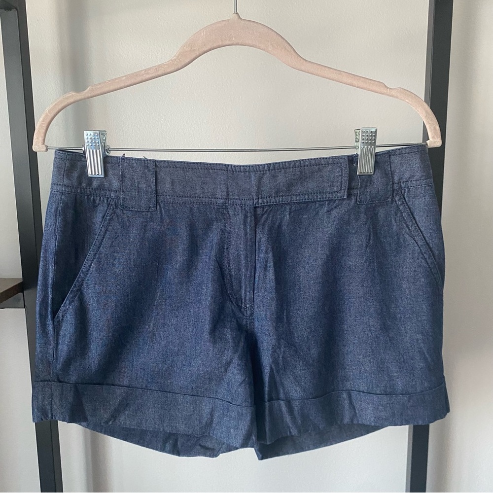 Tory Burch Navy Blue Cotton Shorts